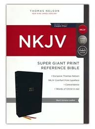 NKJV Super Giant Print, Durable Genuine Leather Bible image 1