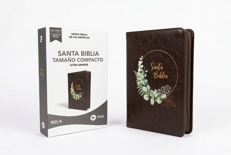 NBLA Santa Biblia Ultrafina, Tamaño Compacto, Con Cierre, Edición Letra Roja image 0