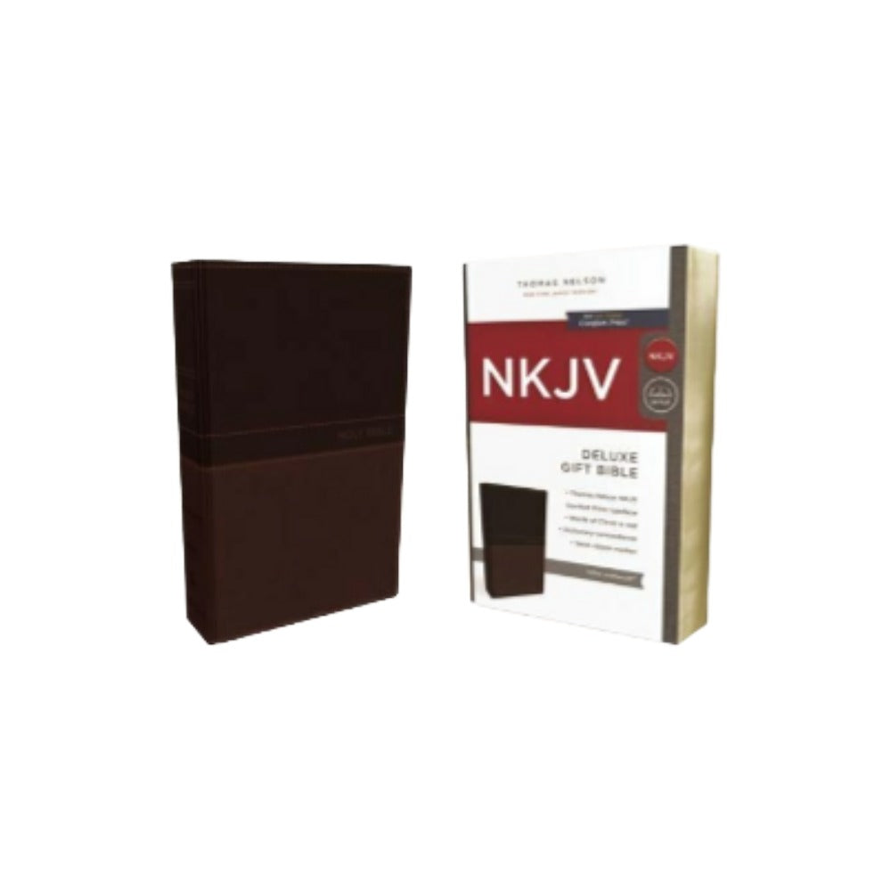 NKJV Gift Bible Deluxe Imitation Leather, Tan, Red Letter Edition