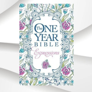 One Year Bible Expressions, NLT Softcover, Multi-Color Paper image 0