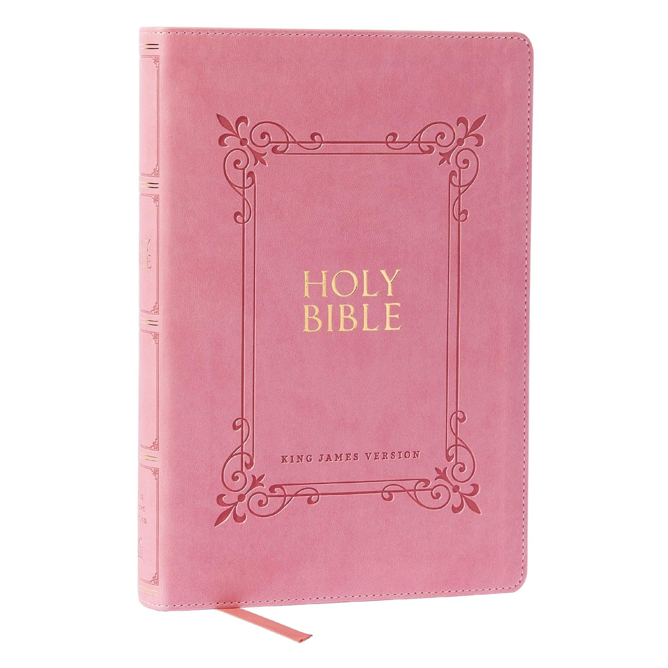 KJV Holy Bible, Large Print Center-Column Cross References, Pink Leathersoft image 0