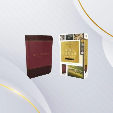 King James Version Study Bible, Full Color Edition Brown Red Letter Edition image 0