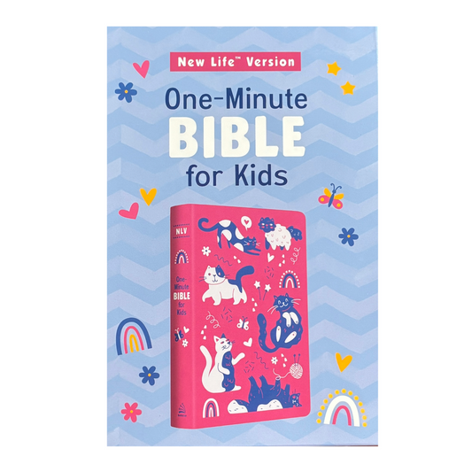 One Minute Bible For Kids, Ages 8 to 12, Pink Leathersoft Girls Cover image 0