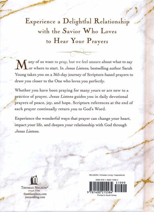 Jesus Listens, Prayers of Peace, Joy, and Hope- Sarah Young image 1