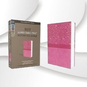NIV, Super Giant Print Bible, Reference Edition, Leathersoft, Pink image 0