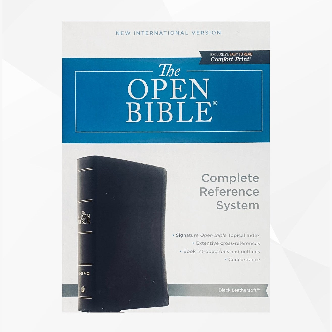 The NIV Open Bible, Complete Reference System, Leathersoft, Black image 0