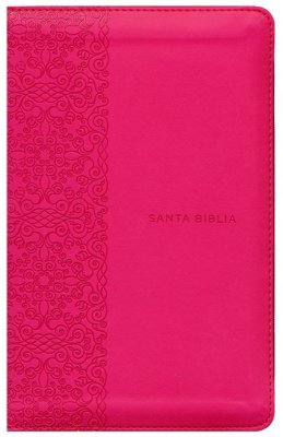 Biblia Reina Valera 1960, Letra Grande Símil Piel, Fucsia Cremallera image 1