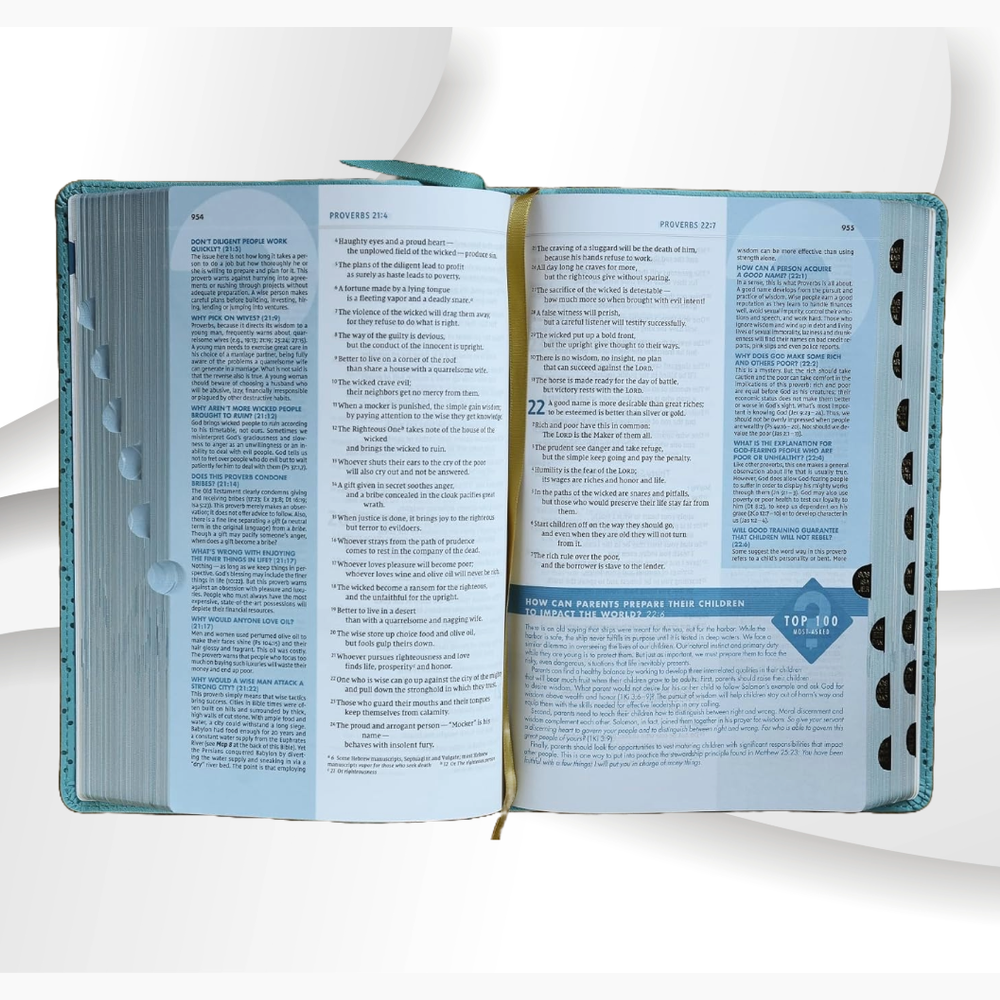NIV Quest Study Bible, Personal Size, Leathersoft, Thumb Indexed image 2