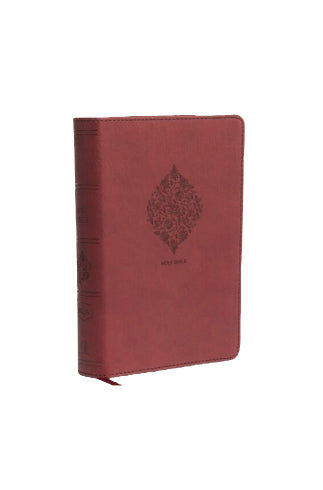 NKJV Reference Bible, Compact Large Print, Leathersoft, Burgundy image 0