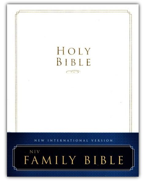 NIV Family Bible, White Hardcover, Red Letter Edition-Zondervan image 0