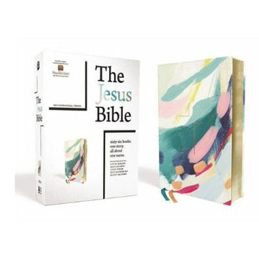 The Jesus Bible, Artist Edition, NIV, Leathersoft, Multicolor Teal Comfort Print image 0