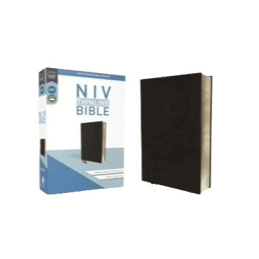 NIV Thinline Bible Bonded Leather Black, Red Letter Edition image 0