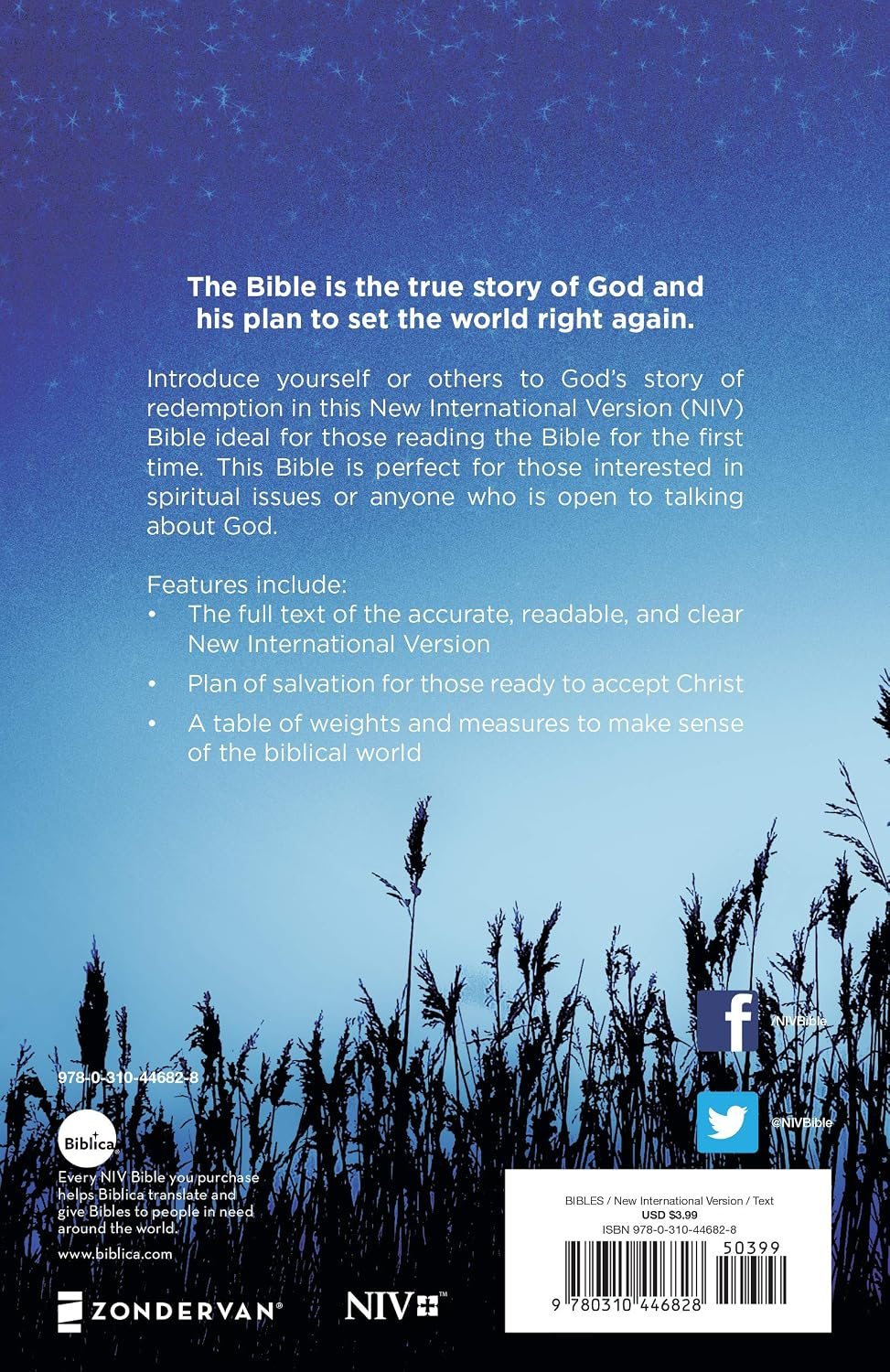 NIV Outreach Bible, Low Cost Value Bible Paperback