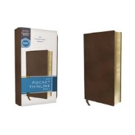 NIV, Pocket Bible, Red Letter Edition, Thinline Brown image 0