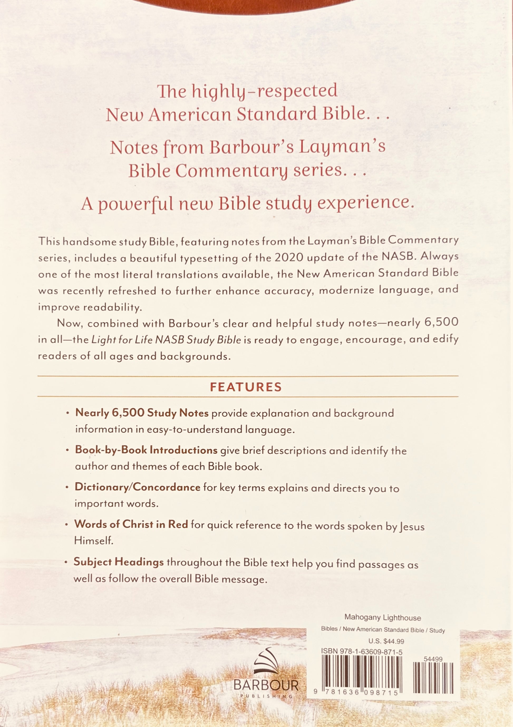 Light For Life, NASB Study Bible (Mahogany Lighthouse) image 1