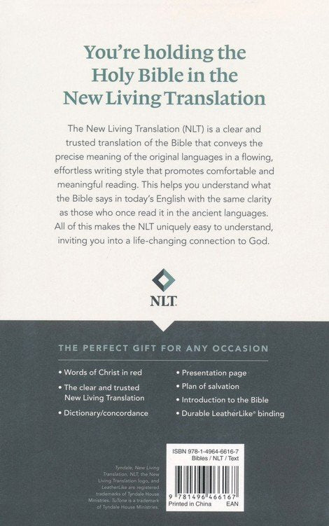 NLT Premium Gift Bible Leatherlike, Star Cross Taupe, Red Letter Edition image 1
