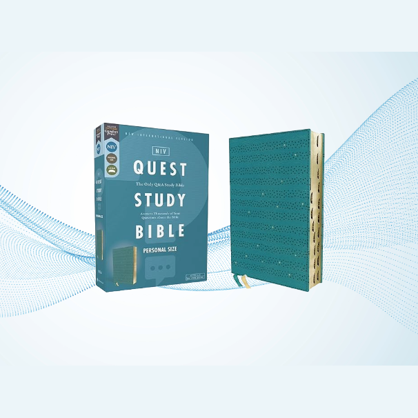 NIV Quest Study Bible, Personal Size, Leathersoft, Thumb Indexed image 0