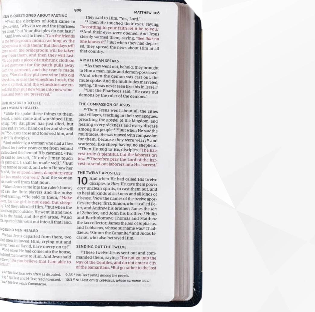 NKJV Value Thinline Bible Large Print, Leathersoft Charcoal, Red Letter Edition image 1