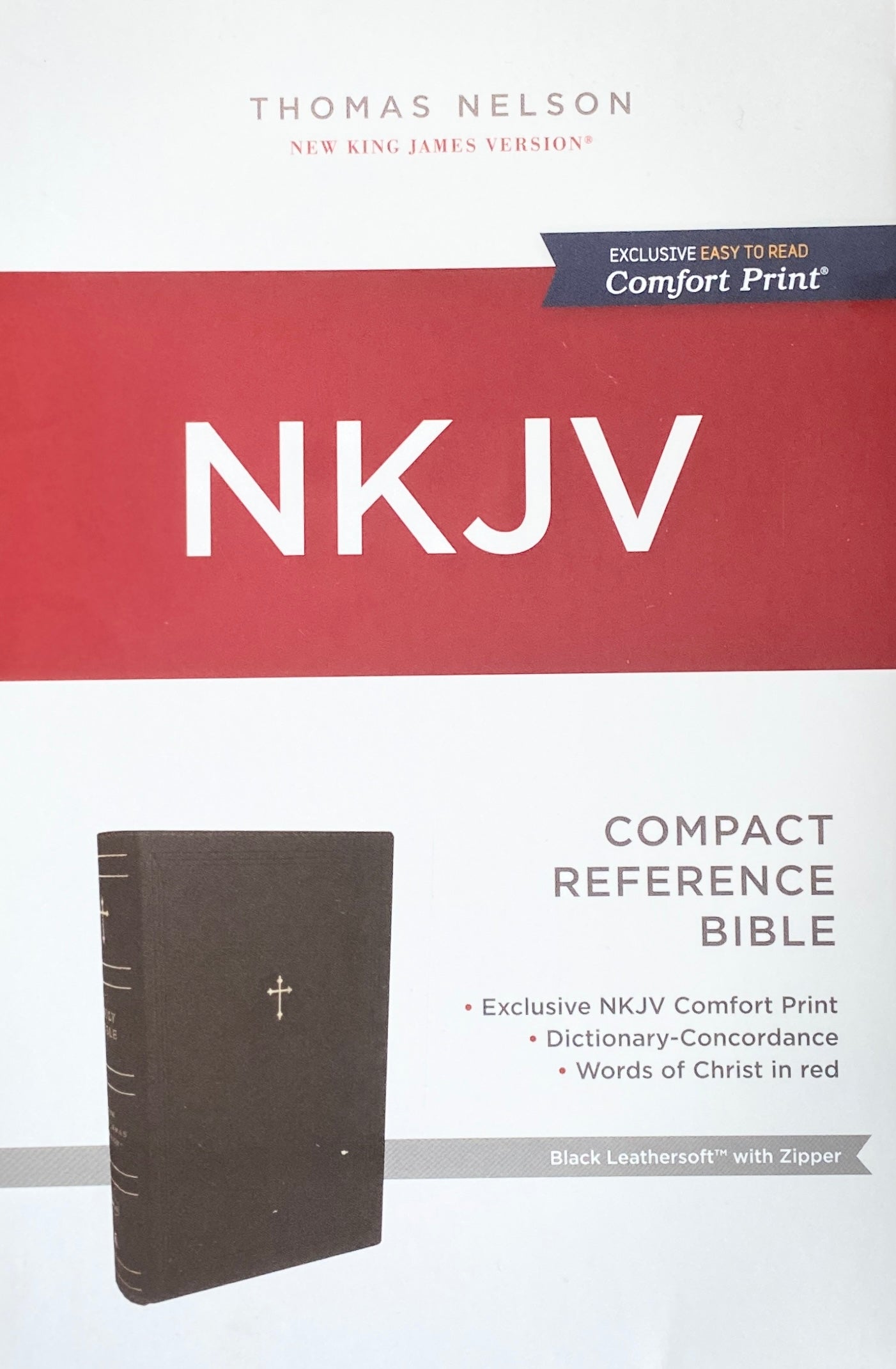 NKJV Compact Bible Paragraph Style W/ 43,000 Cross References, Leathersoft image 2