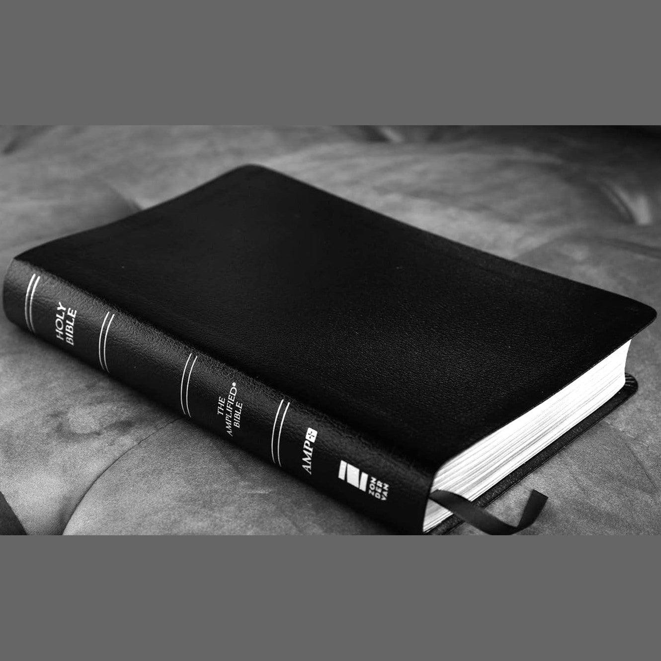 Amplified Holy Bible, Bonded Leather, Black, Thumb Indexed image 1