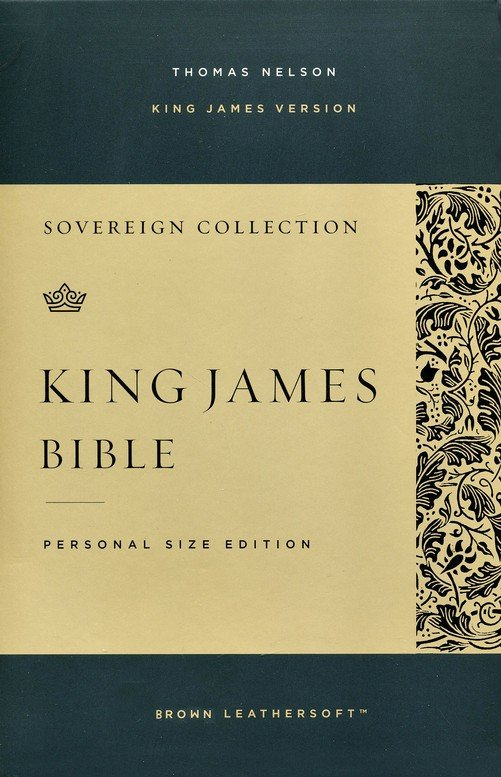 KJV, Personal Size Reference Bible, Sovereign Collection, Leathersoft, Brown image 1