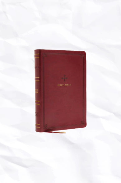NRSV Catholic Large Print Bible, Leathersoft, Crimson Red image 0