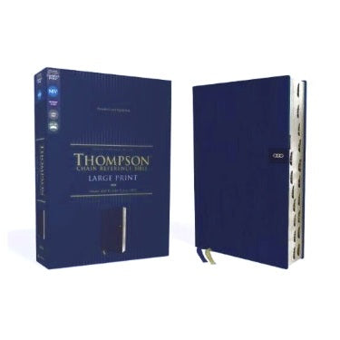 NIV, Thompson Chain-Reference Bible, Large Print, Leathersoft, Navy, Thumb Index image 0