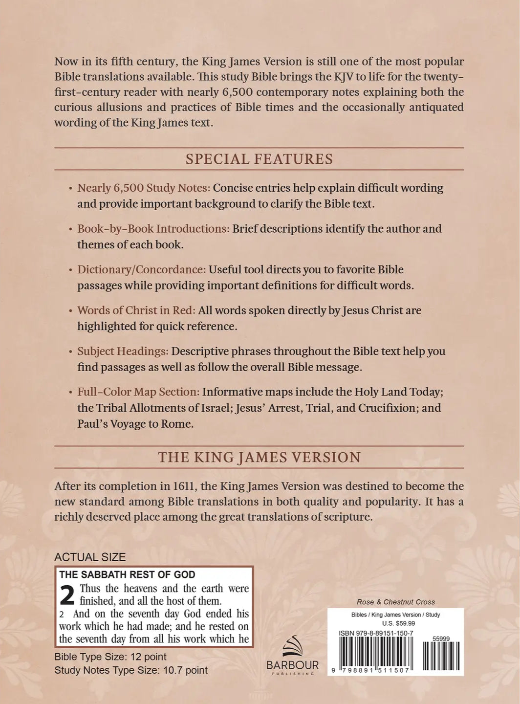The Kjv Study Bible, Large Print, Indexed [Rose & Chestnut] image 1