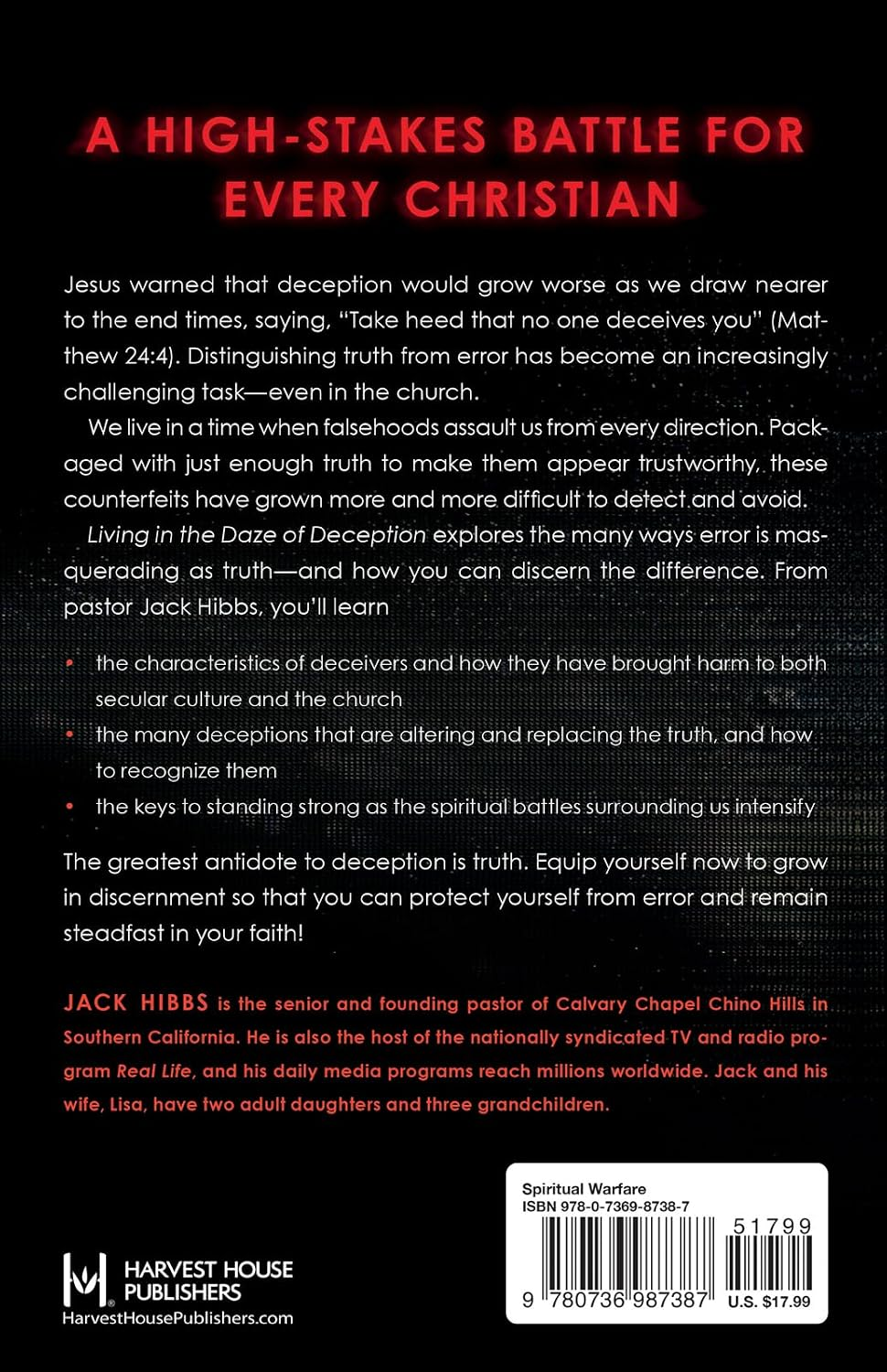 living in the daze of deception backcover