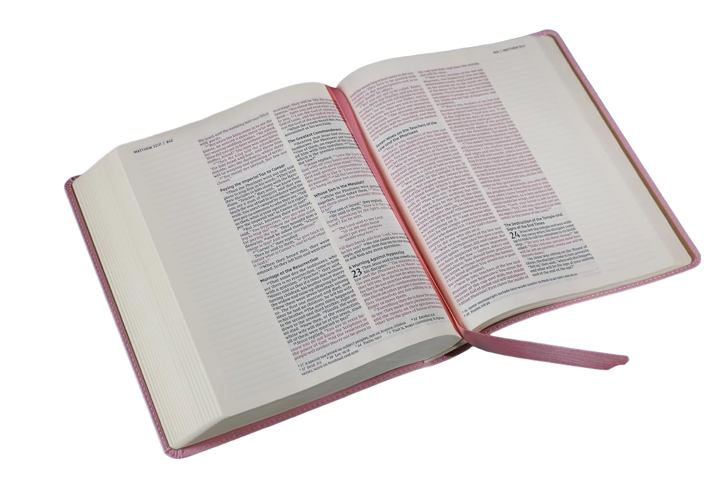 NIV, Journal the Word Bible (Note-Taking), Double-Column, Leathersoft Pink