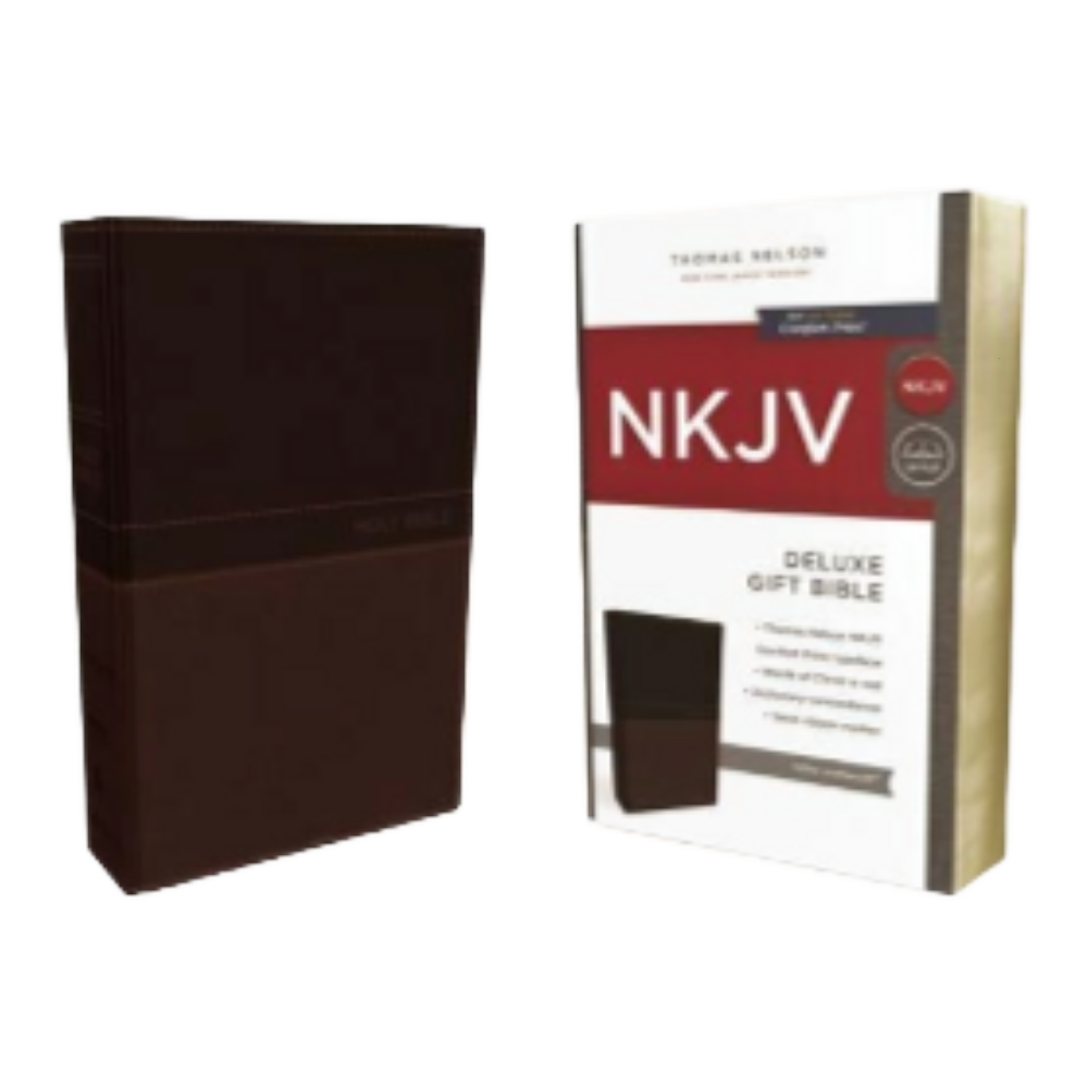 NKJV Gift Bible Deluxe Imitation Leather, Tan, Red Letter Edition