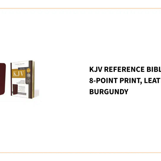 KJV Reference Bible, Compact 8-Point Print, Leathersoft, Burgundy by@Outfy