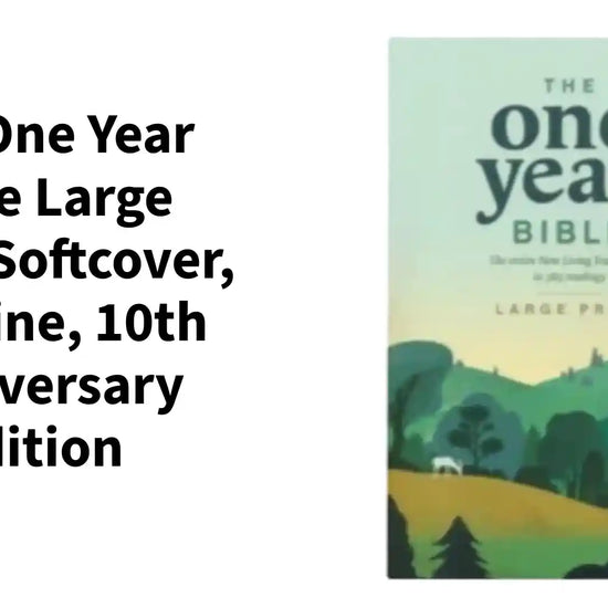 NLT One Year Bible Large Print, Softcover, Slimline, 10th Anniversary Edition by@Outfy