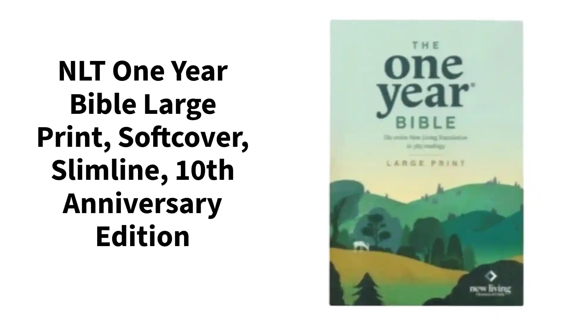 NLT One Year Bible Large Print, Softcover, Slimline, 10th Anniversary Edition by@Outfy