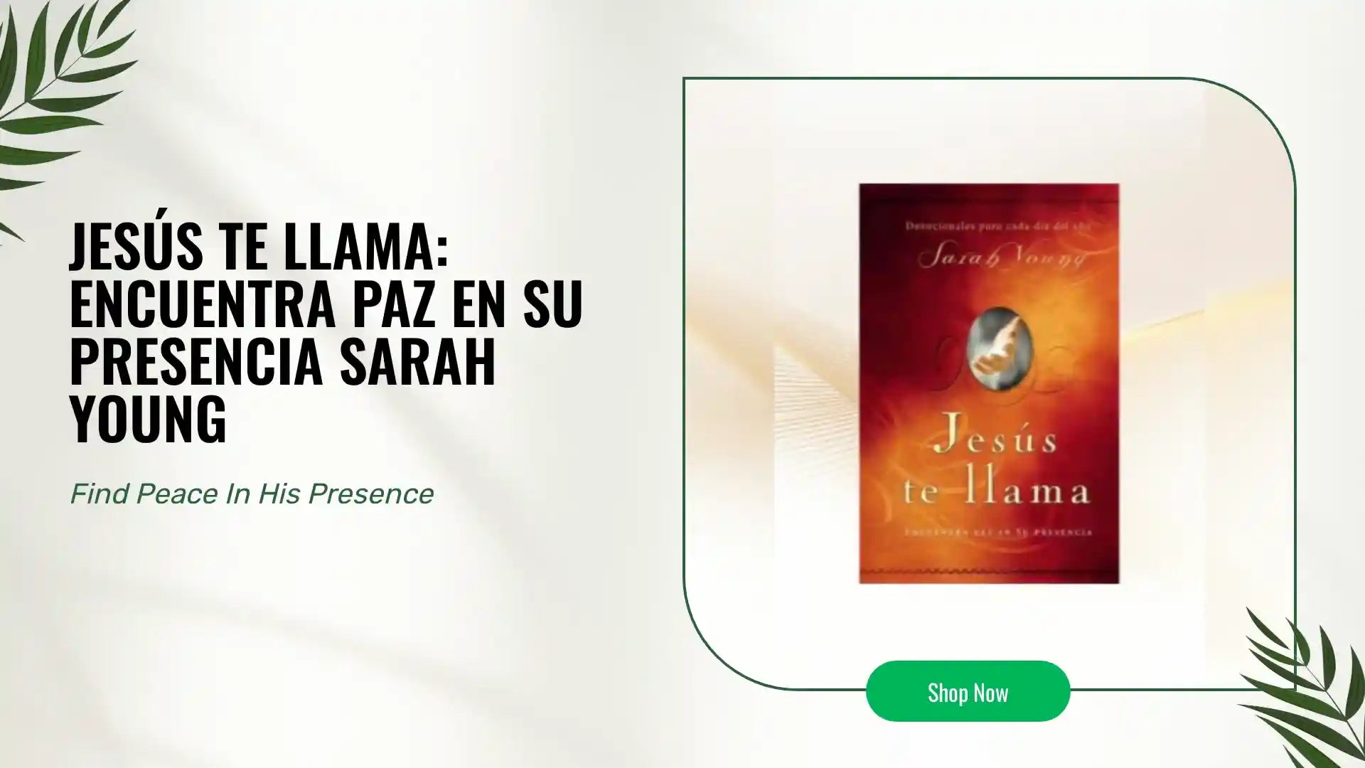 Jes&uacute;s Te Llama: Encuentra Paz En Su Presencia Sarah Young by@Outfy