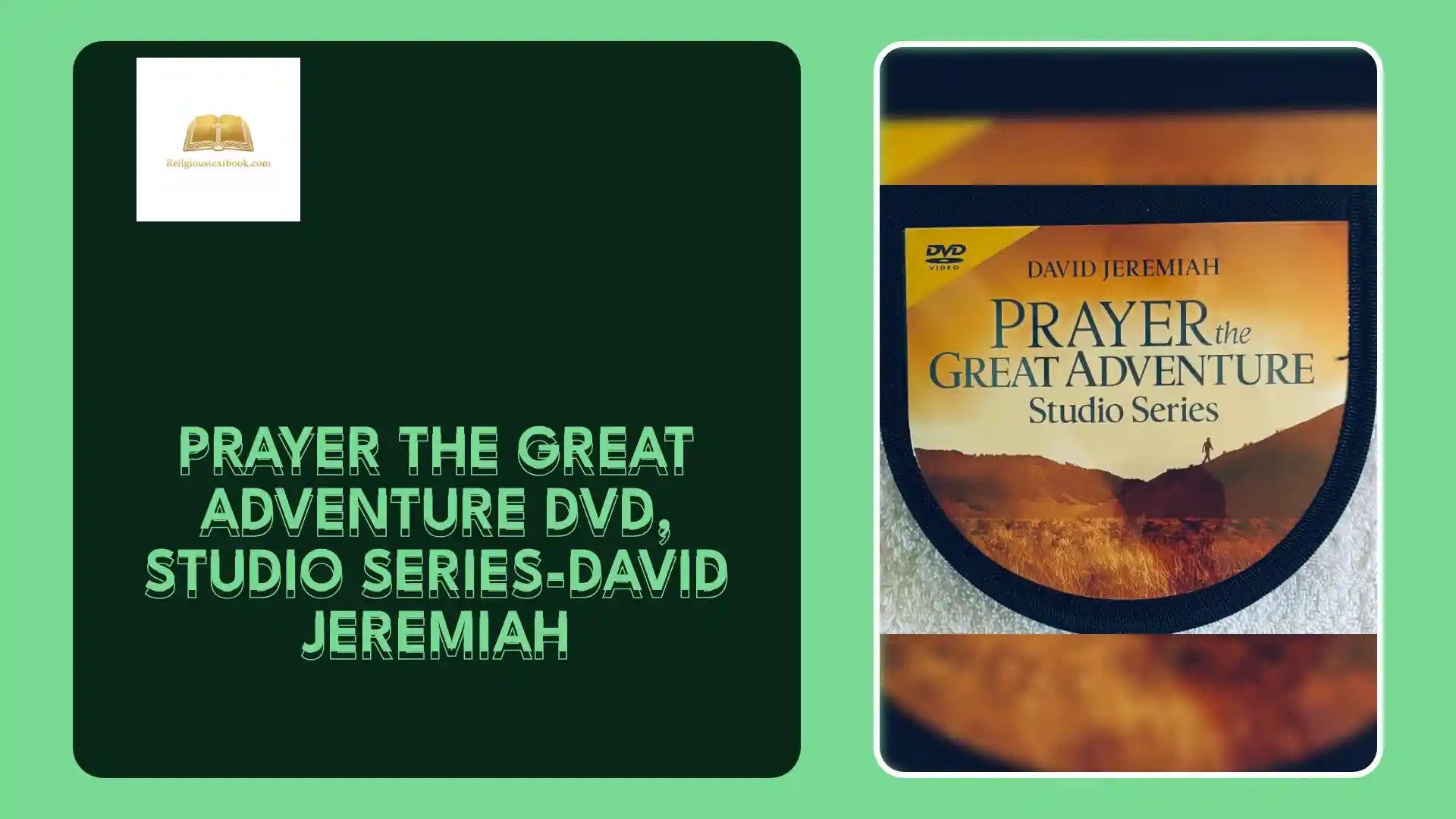 Prayer the Great Adventure DVD, Studio Series-David Jeremiah by@Outfy