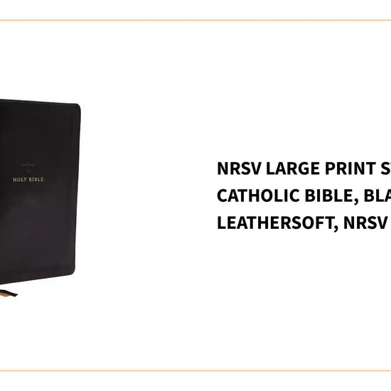 NRSV Large Print Standard Catholic Bible, Black Leathersoft, NRSV CE by@Outfy