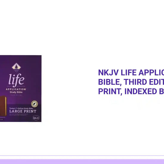 NKJV Life Application Study Bible, Third Edition, Large Print, Indexed Brown by@Outfy