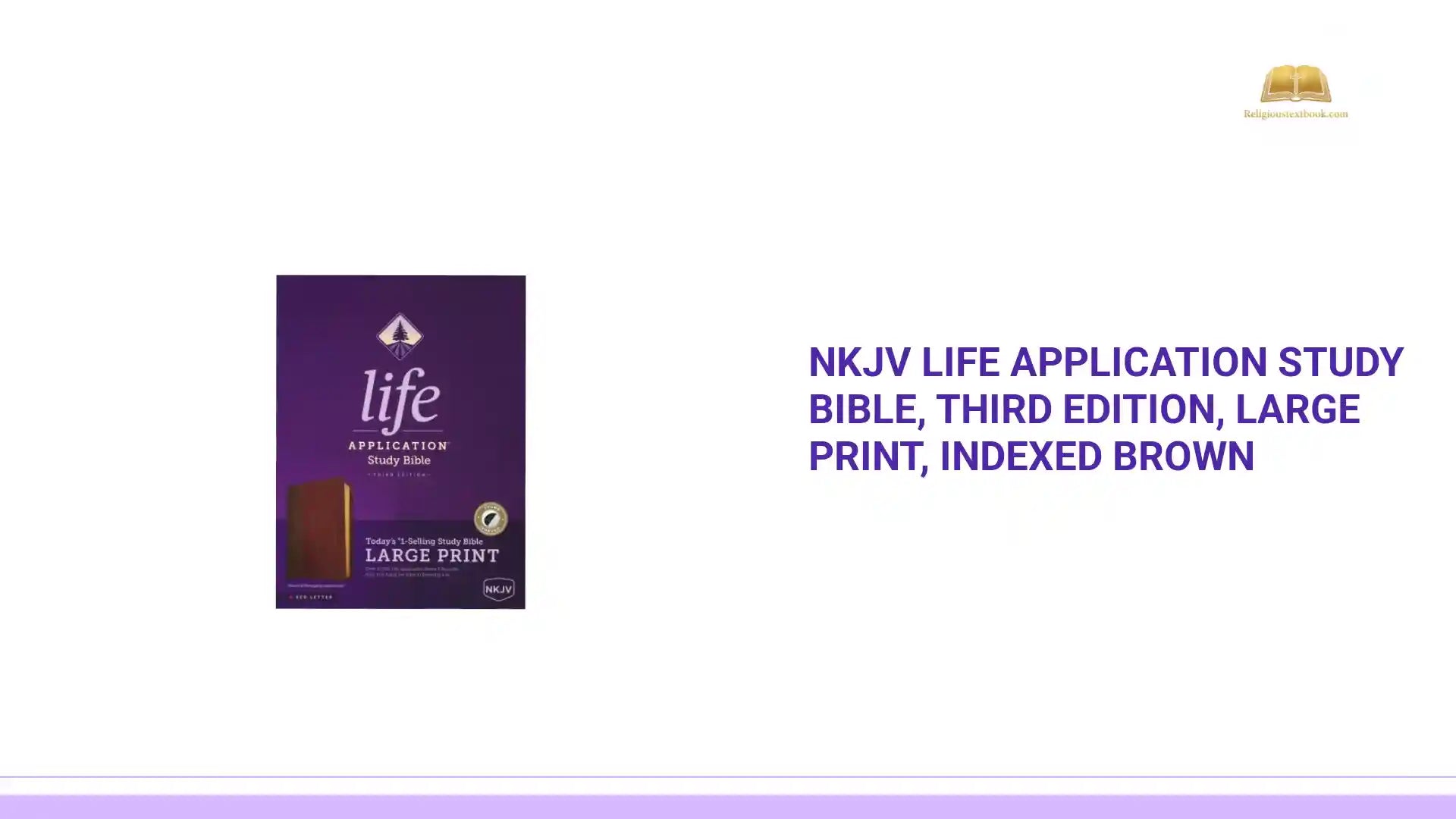 NKJV Life Application Study Bible, Third Edition, Large Print, Indexed Brown by@Outfy