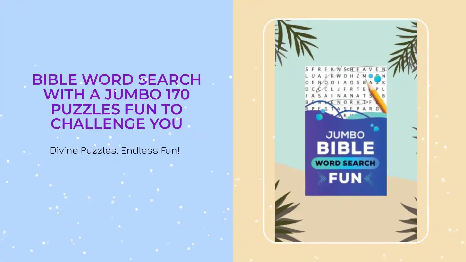 Bible Word Search With a Jumbo 170 Puzzles Fun To Challenge You by@Outfy