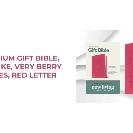 NLT Premium Gift Bible, Leatherlike, Very Berry Pink Vines, Red Letter by@Outfy