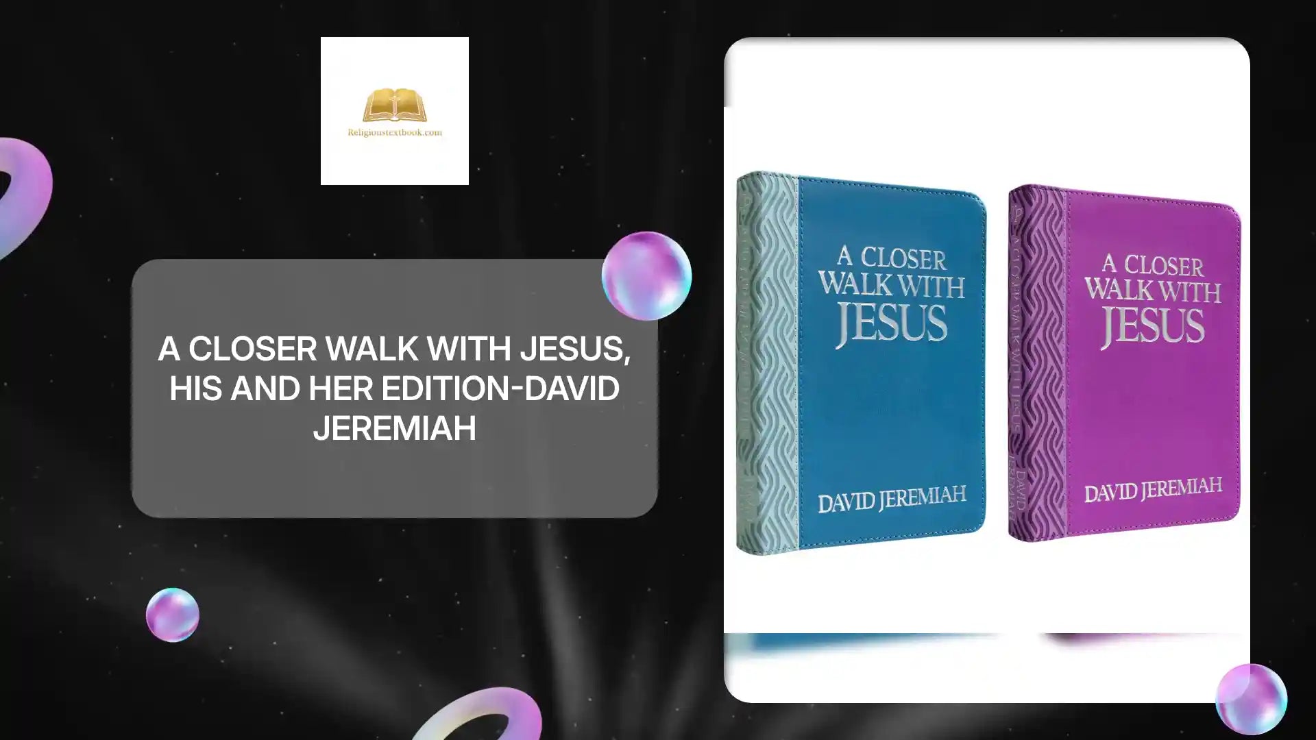 A Closer Walk with Jesus, His and Her Edition-David Jeremiah by@Outfy