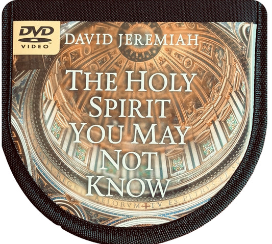 DVD cover for 'The Holy Spirit You May Not Know' by David Jeremiah, featuring a large circular architectural dome design with white text and a black fabric border.